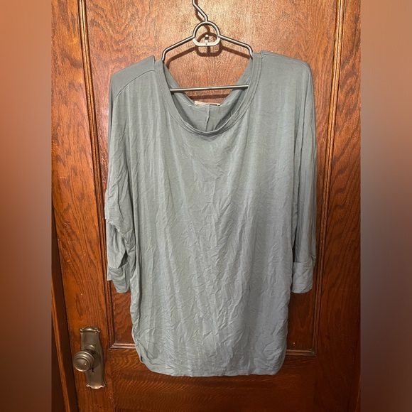 Zenana blue/gray 3/4 sleeve top size 2XL - Picture 1 of 1